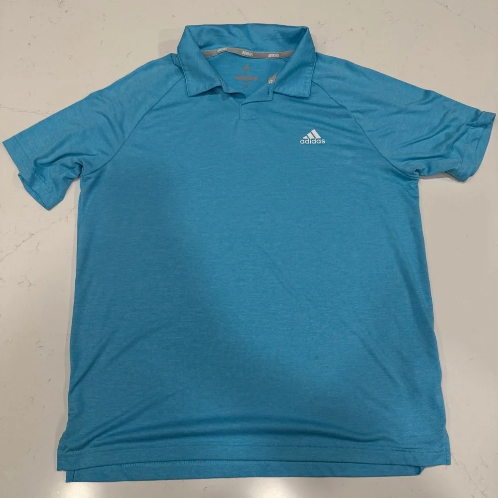 Adidas Men's Sky Blue Golf Polo Shirt